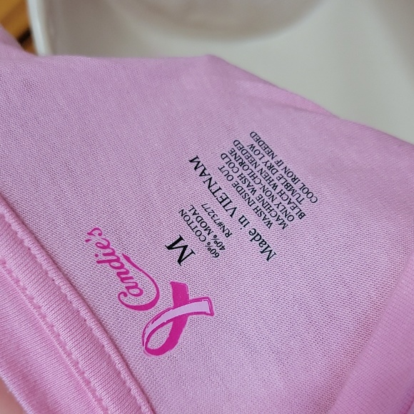 Candie's Kohl's Cares Pink Ribbon Bow Top sz Medium - Picture 5 of 5